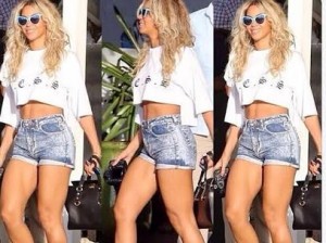 Beyoncé muestra su espectacular figura con diminutos shorts 1 M0Meghh