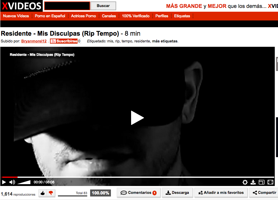 Suben tiraera de Residente pa Tempo a Xvideos 10